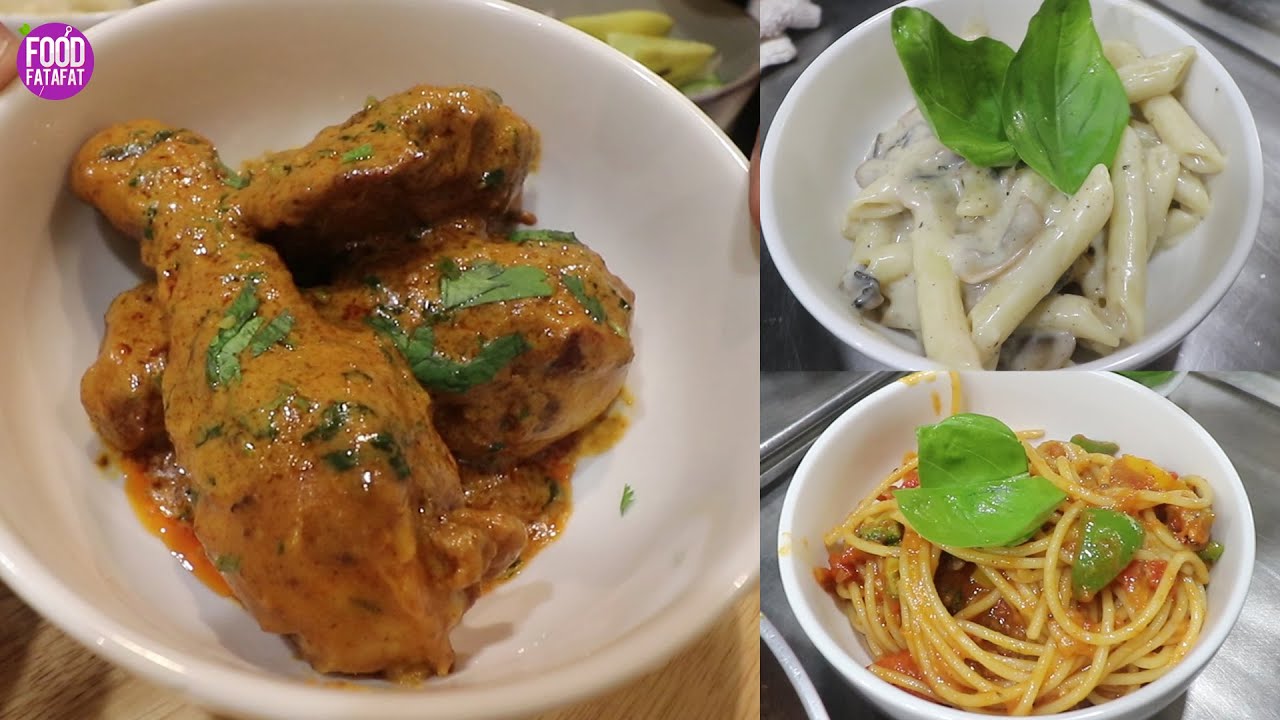 Authentic Italian Pasta & Gaddi Wala Kukad @Chef Naman | Alfredo Pasta & Pomodoro Pasta | Food Fatafat