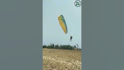 Too much wind is dangerous for paramotoring | ground handling paraglider #Short_video