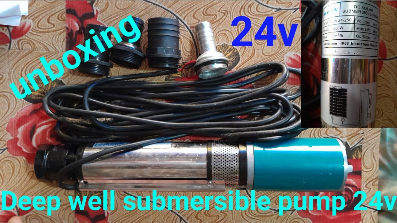 unbox 24v submersible pump || solar submersible pump