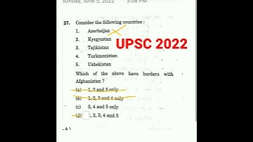 UPSC 2022 PRELIMS ANSWERKEY
