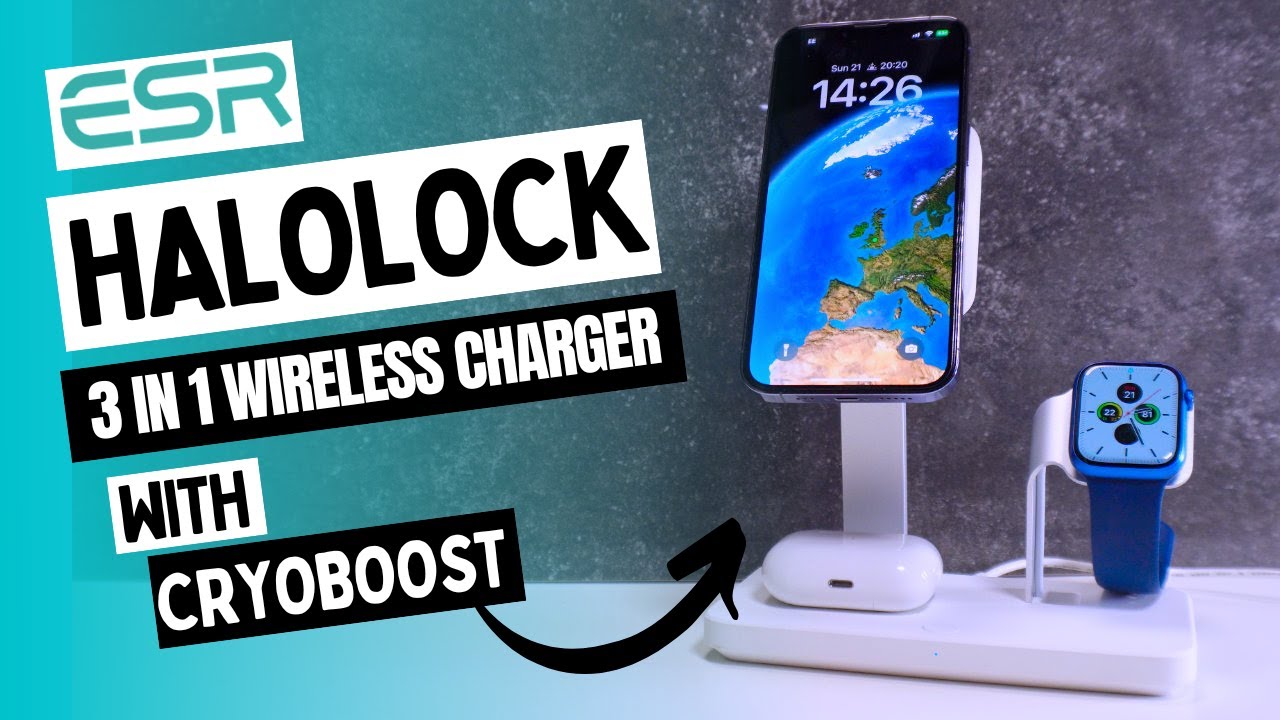 ESR Halolock 3 in 1 Wireless Charger with CryoBoost STOP Overheating