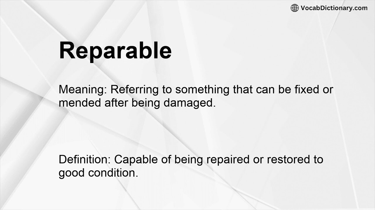 Reparable Meaning