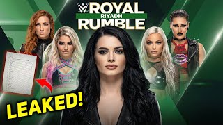 Full-List Leaked Paige Returns... Bianca Belair Winning - Royal Rumble 2026 Leaks