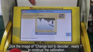 How to calibration tubular keys clamp by tablet new sec-e9 key cutting machine  
