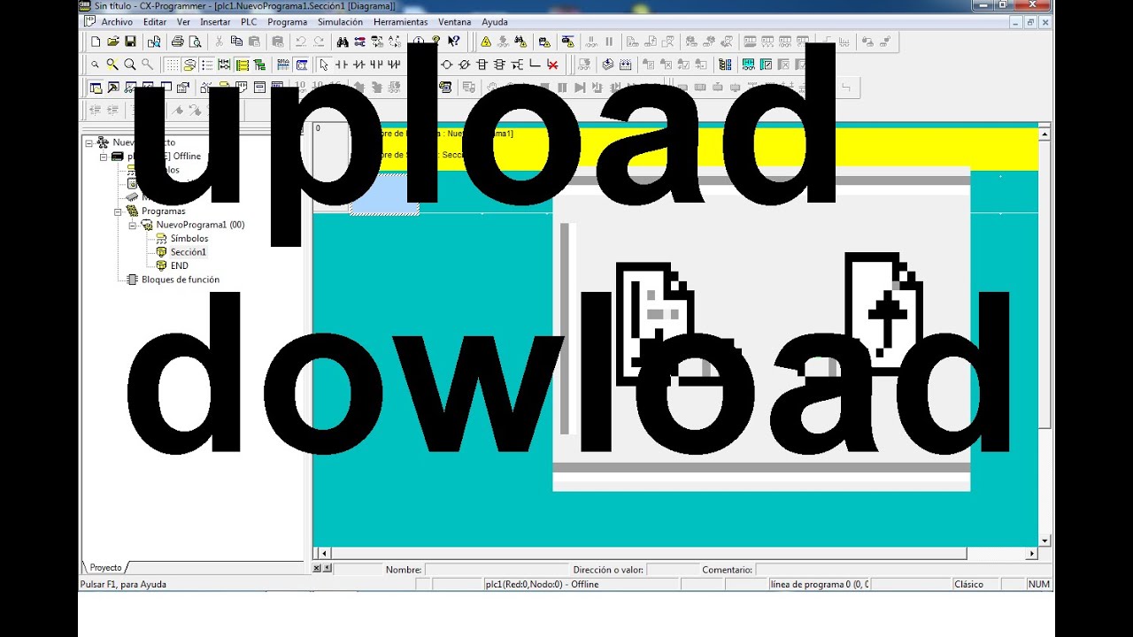 CX PROGRAMMER PLC OMRON CAPITULO 1 UPLOAD DOWLOAD - YouTube