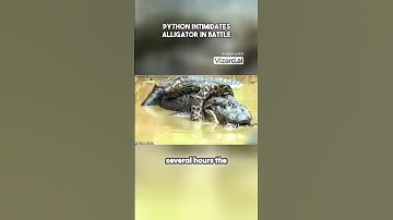 Python Intimidates Alligator in Battle #shorts #viral #shortvideo