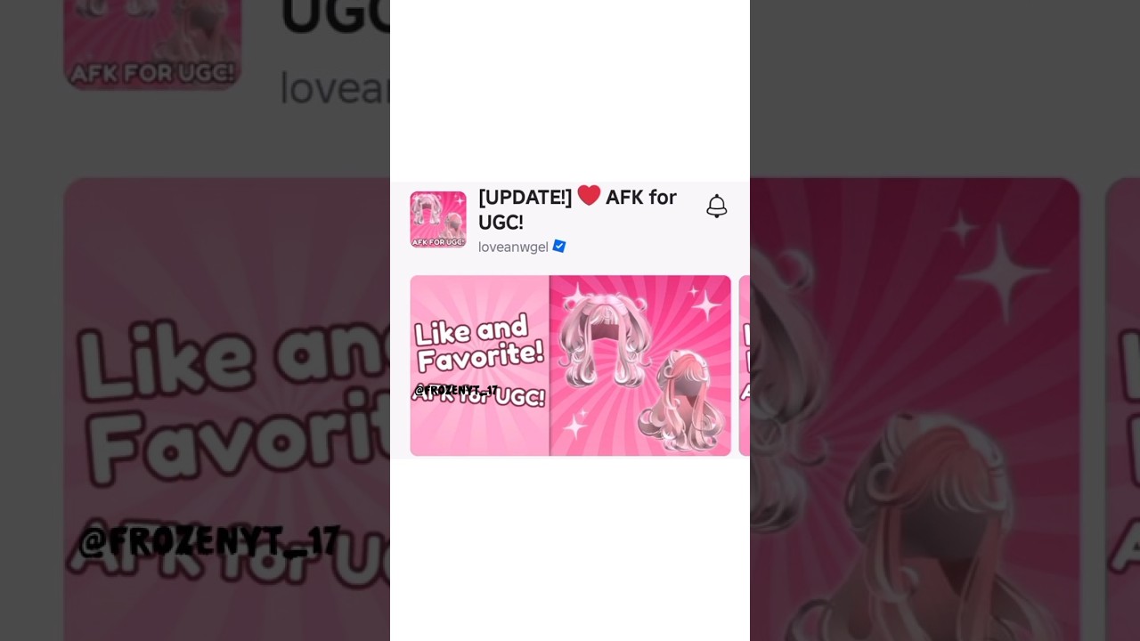 ❤ AFK for UGC! Code 🔐