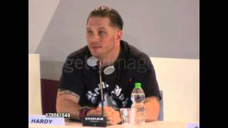 Clips of Tom Hardy at the press conference for Locke