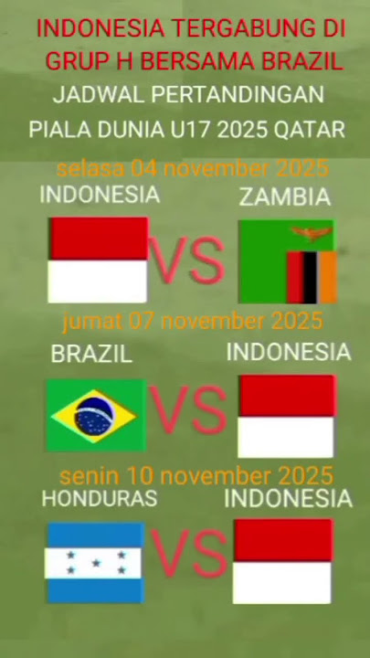 jadwal piala dunia u17 2025