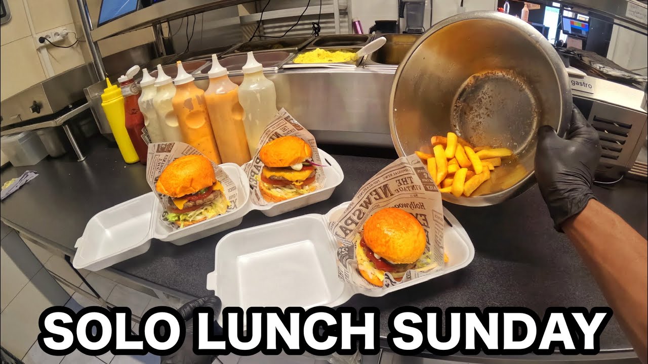POV: Solo in My Burger Kitchen During Lunch — No Help, Just Hustle 🍔🔥