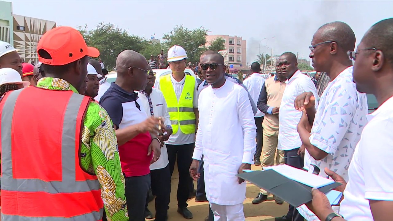 Travaux publics : Le Président Patrice TALON était sur plusieurs chantiers dans la zone d’Akpakpa