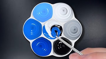 Making 4 Colors with Only 3 Primary Colors Cyan, White, Black | Color Mixing