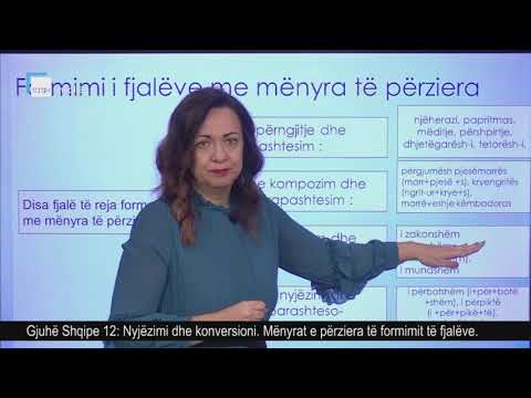 Gjuhë Shqipe 12 - Nyjëzimi dhe konversioni. Mënyrat e përziera të formimit të fjalëve.