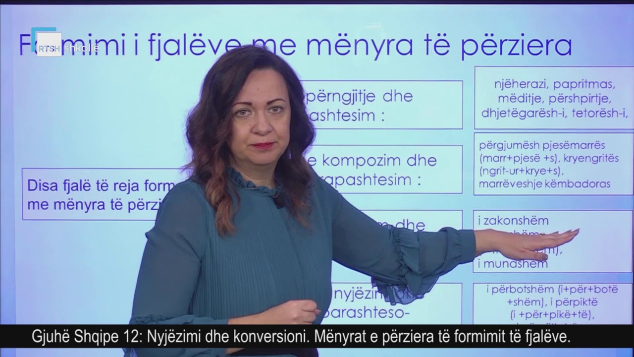 Gjuhë Shqipe 12 - Nyjëzimi dhe konversioni. Mënyrat e përziera të formimit të fjalëve.