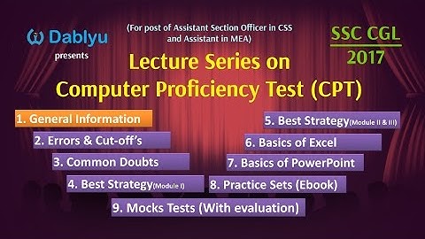 C1 - General Information - CPT for SSC CGL