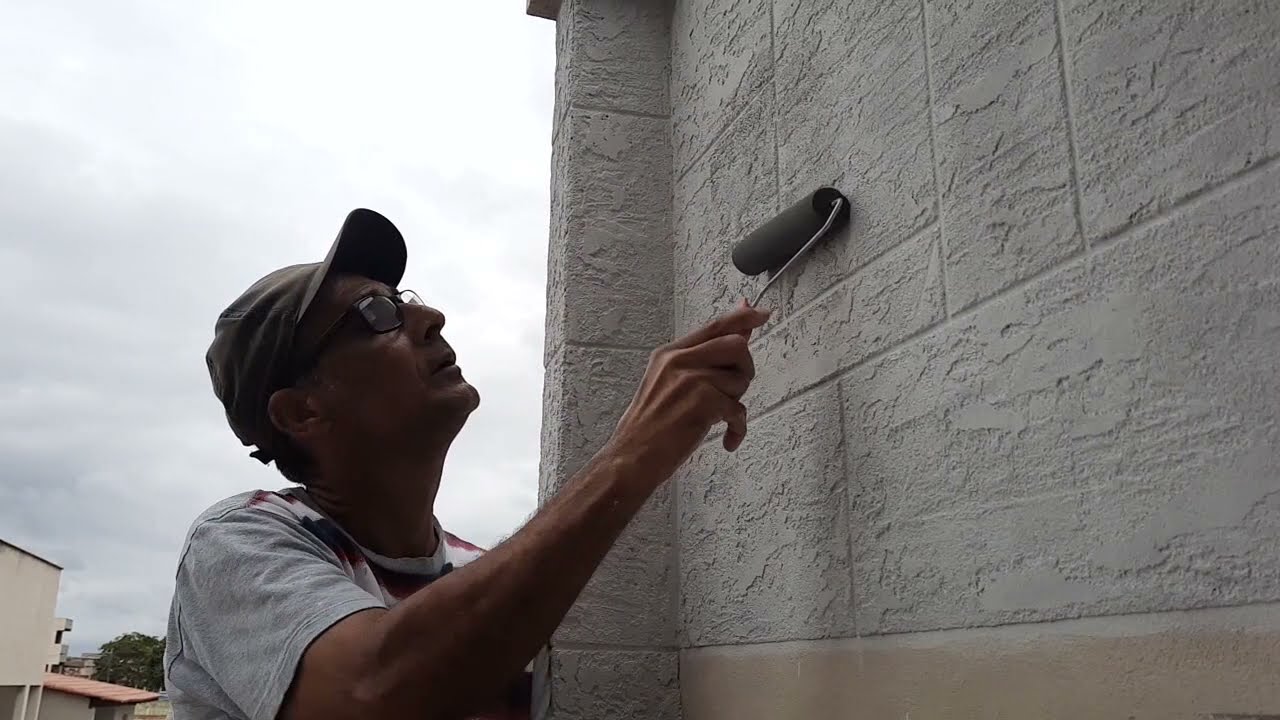 EFEITO PEDRA TOP, PARA DECORAR O SEU AMBIENTE! COM ARGAMASSA AC2, PEDRA DA COR CINZA.