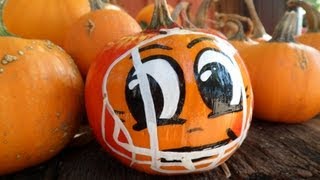 How to Paint a Football Player on a Pumpkin - Pumpkin Painting Basics