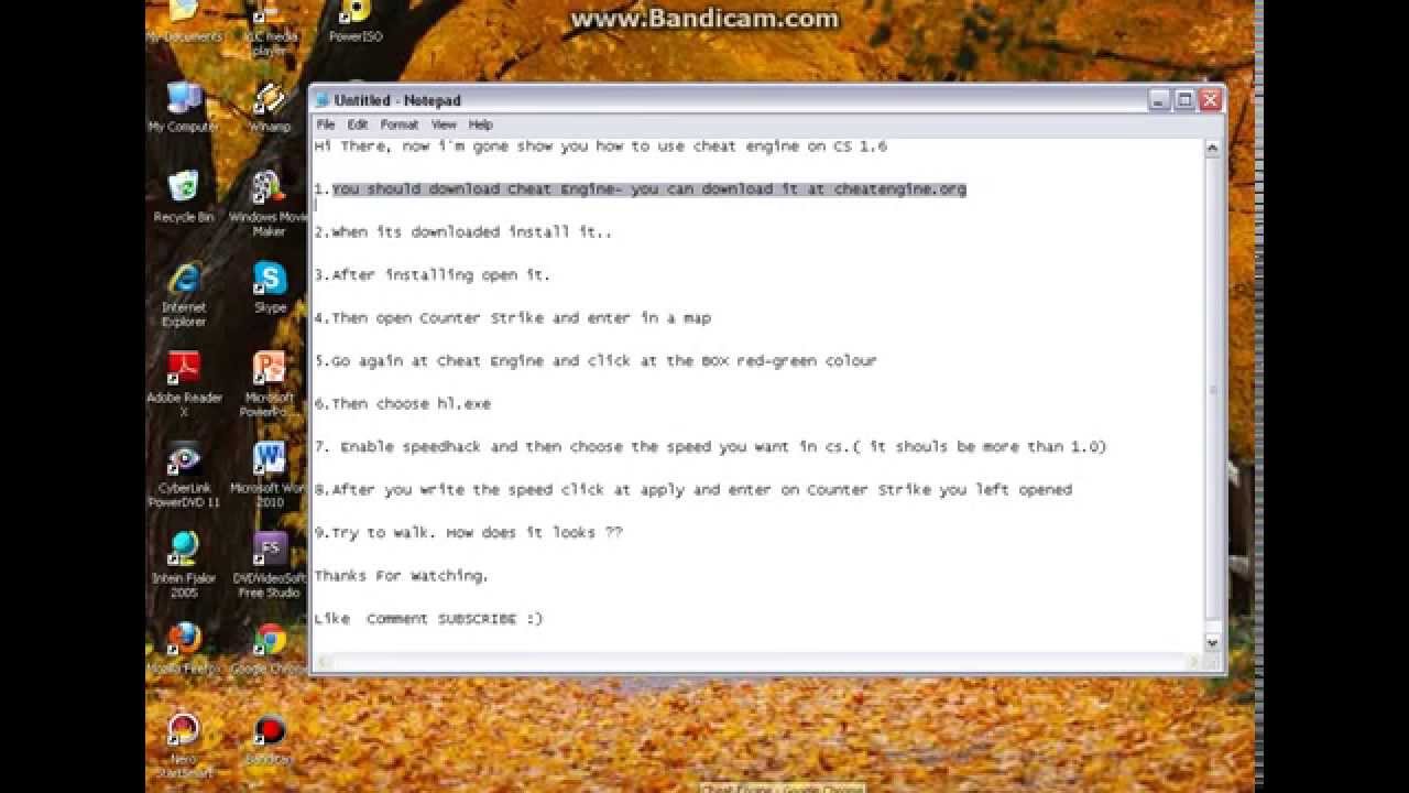 How to use Cheat Engine on CS 1.6 - YouTube