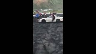 Davey Jnr RX7 Drift Crash Fail on Beach FD 11/27/17
