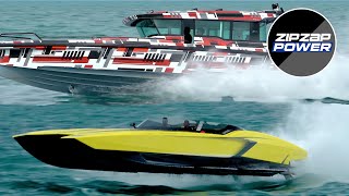 SCRAPPY HAULOVER / Lamborghini Boat / Wild Wrapped Boat! / ZIPZAPPOWER HAULOVER BOATS