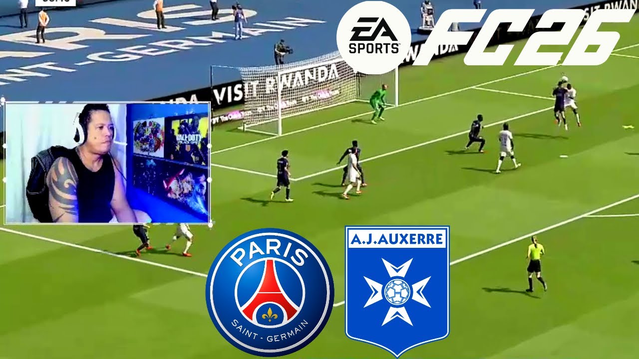 PSG X AUXERRE CAMPEONATO FRANCES 2026 SIMULAÇÃO FUTEBOL FIFA 26