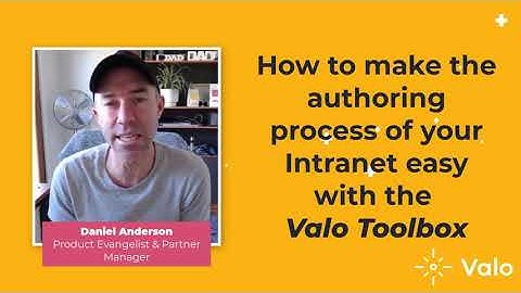 Valo Quick Tips #1 - How to make the authoring process of your intranet easy with the Valo Toolbox.