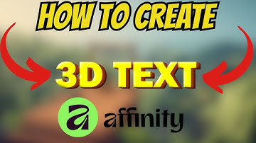 How To CREATE 3D Text in Affinity! [Tutorial 2025]