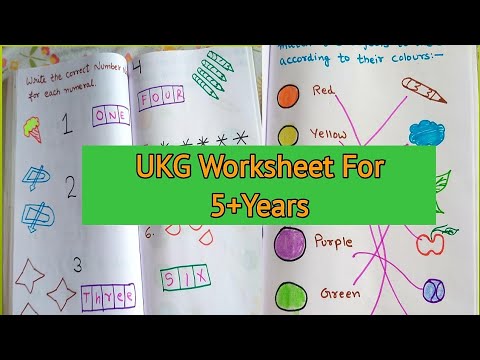 worksheet for ukg kids youtube