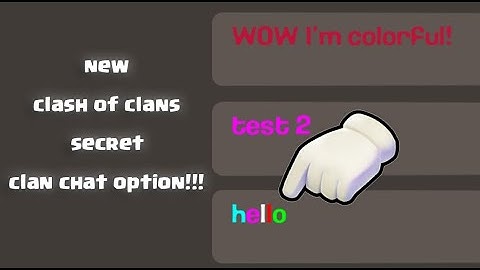 how to get new colorful chat option! clash of clans
