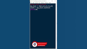 Count Occurrences of Item in Python List #codewithilyasoft