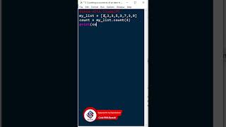 Count Occurrences of Item in Python List #codewithilyasoft