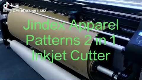 Jindex Apparel Patterns 2 in 1 Inkjet Cutter