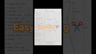 :Simple Kurti Drafting Cutting Tutorial ✂️ #trending #fashion #ytshorts #viral #sewing