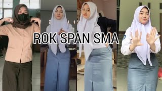 [tiktok]SMA JILBAB Rok Span licin GOYANG TIPIS