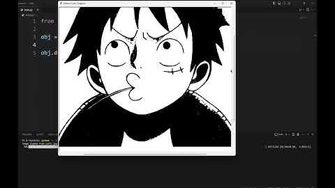 Luffy using python code #shorts #shortvideo #onepiece #python #sketch #luffy #anime #kingofpirates