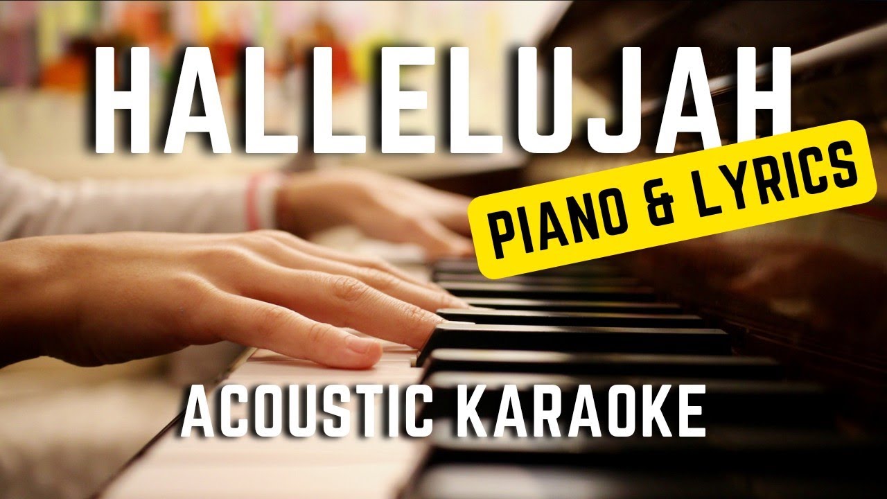Hallelujah Instrumental Piano And Lyrics Karaoke Jeff Buckley YouTube