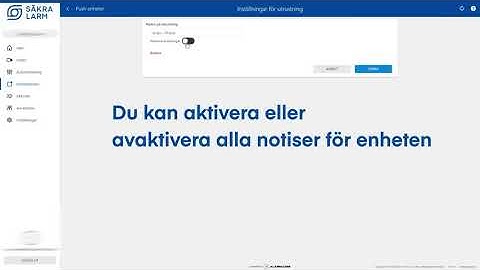 Instruktionsvideo Push notiser