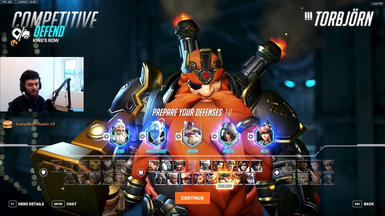 DAFRAN TORBJORN GAMEPLAY ON KING'S ROW! [ OVERWATCH 2 TOP 500 SEASON 2 ]