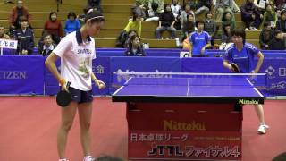 Table Tennis 彭雪 × 森薗美咲  JTTLファイナル4卓球2011-1210