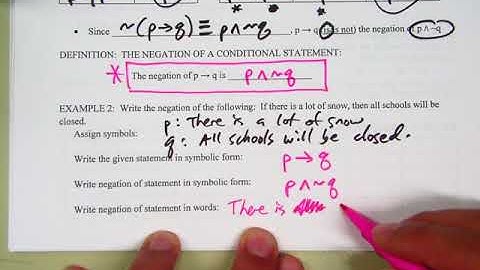 3.6 Negation of a conditional and Demorgan