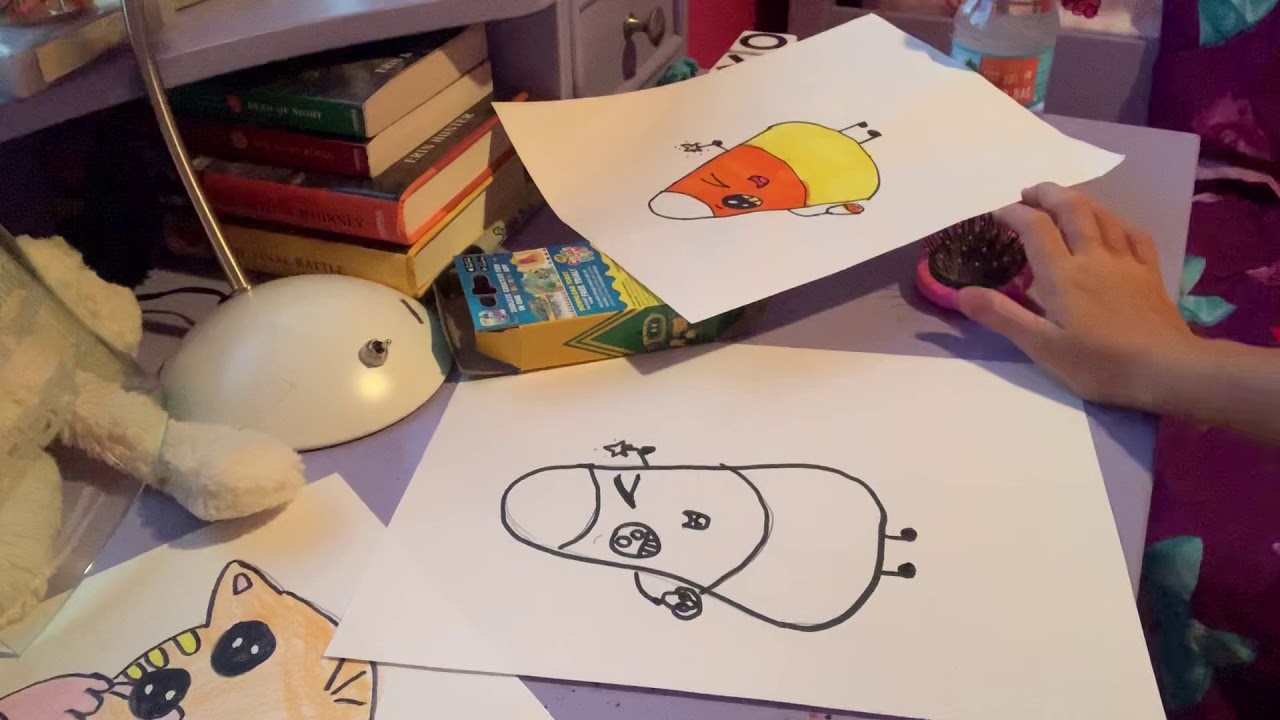 How to draw Halloween Candy Corn as featured on Draw So Cute