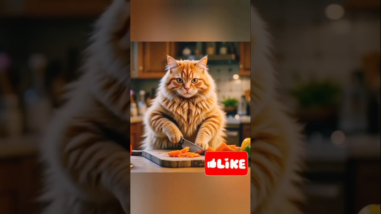 "Chef Cat in Action!" 