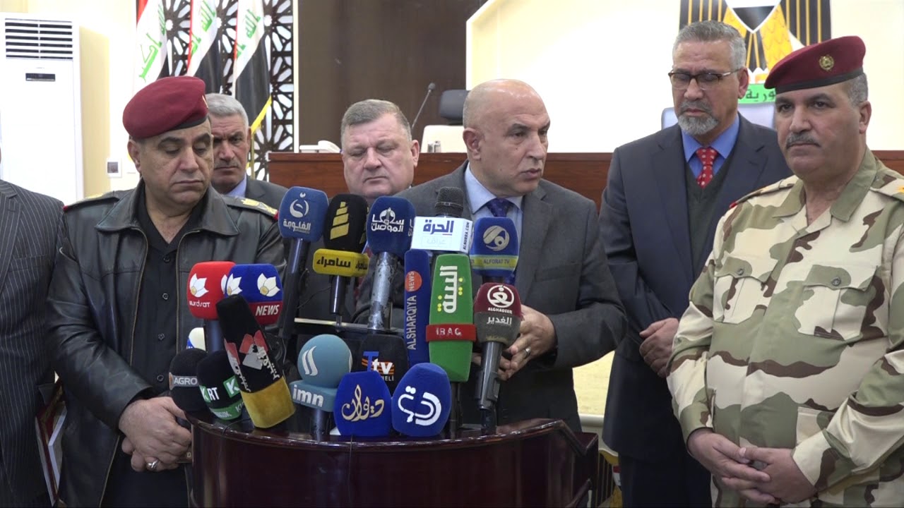 مؤتمر صحفي لمحافظ نينوى نوفل العاكوب حول رد التهم بتهرب النفط في الموصل 11