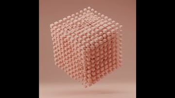 Animation Of Pink Cube With Geometry Nodes  |  Blender 3.4