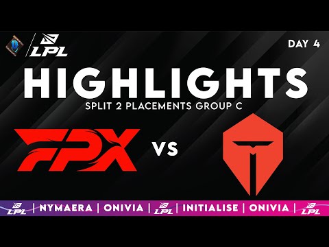 FPX vs TES Highlights | LPL Split 2 Placements Group C | FunPlus Phoenix vs Top Esports