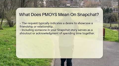 What Does PMOYS Mean On Snapchat? - Everyday-Networking