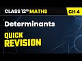 Determinants - Quick Revision | Class 12 Maths Chapter 4 | CBSE 2025-26