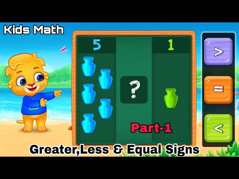 Greater,Less & Equal Signs Learning Math | Kids Number Comparison | Part-1 | Preschool Learning 2026