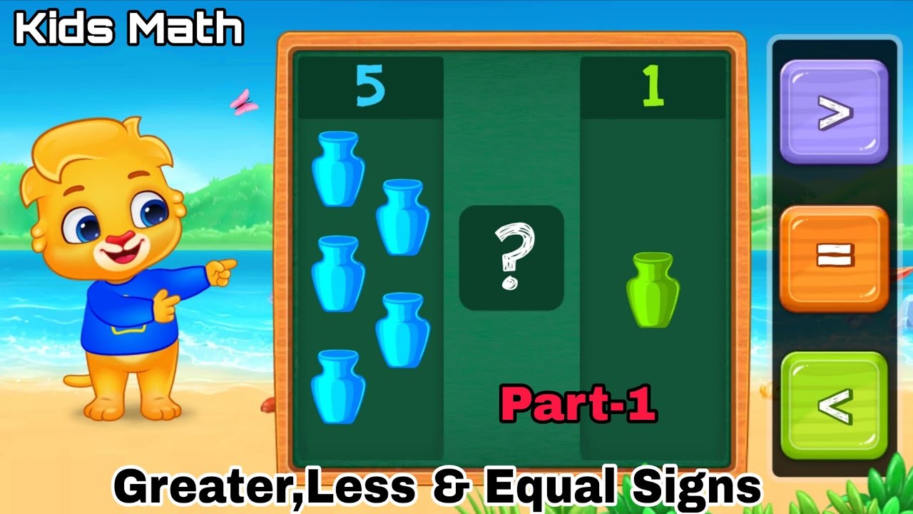 Greater,Less & Equal Signs Learning Math | Kids Number Comparison | Part-1 | Preschool Learning 2026