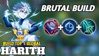TOP GLOBAL HARITH BEST 1 HIT BUILD 2025! THIS BUILD TOTALLY BRUTAL DAMAGE - MLBB